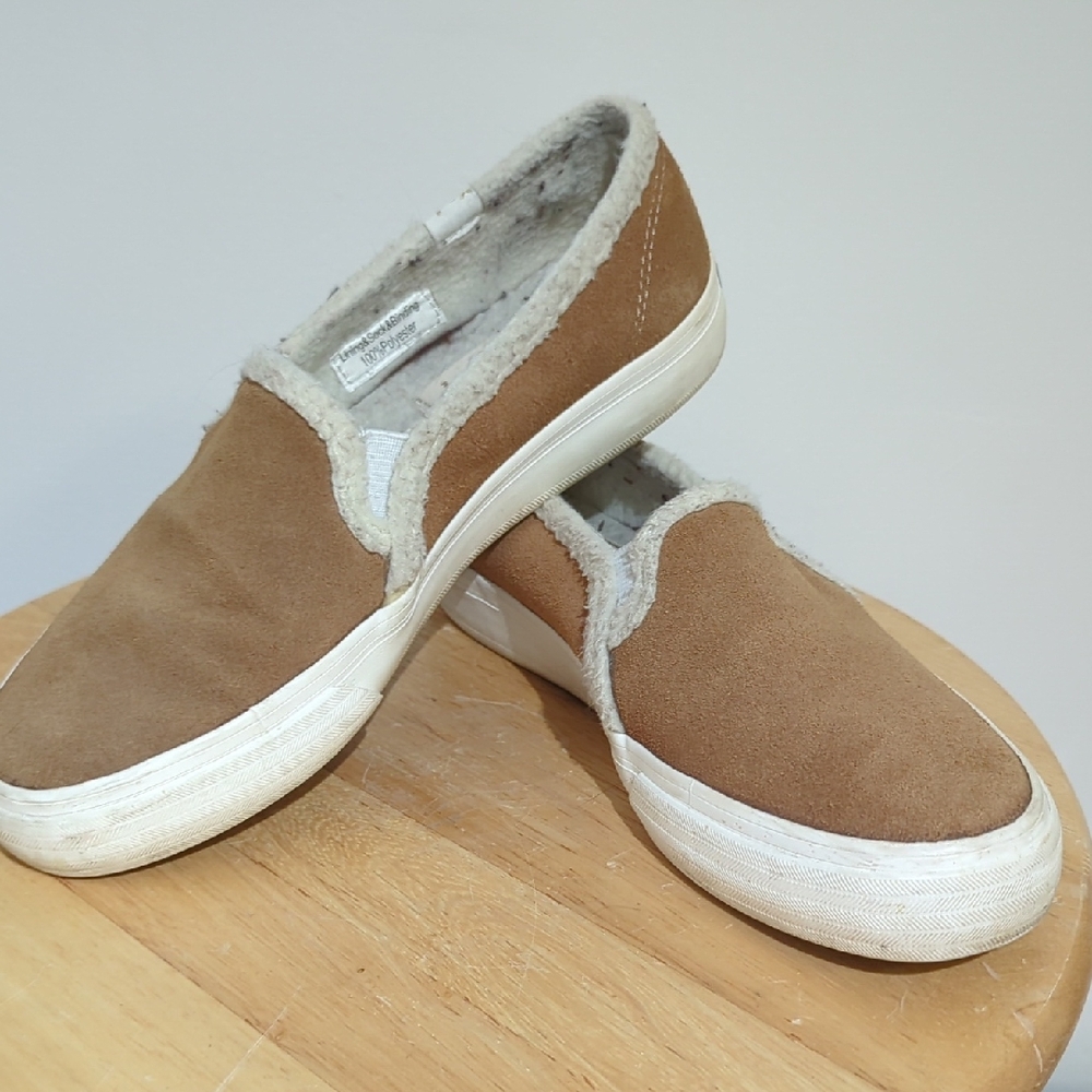 Keds Tan Suede Like Slip-On Sneakers